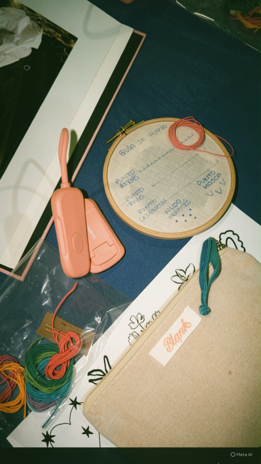 Fotografía del taller de bordado